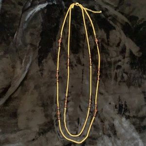 WHBM Gold necklace with beads